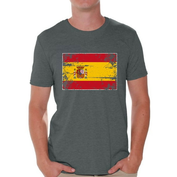 Awkward Styles Spain Flag Shirt for Men Spanish Soccer 2018 Tshirt Gifts from Spain Flag of Spain Spanish Men Spain Shirts for Men Spain 2018 Tshirt Spanish Gifts for Him Spanish Flag Tshirt