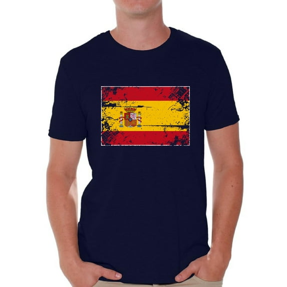 Awkward Styles Spain Flag Shirt for Men Spanish Soccer 2018 Tshirt Gifts from Spain Flag of Spain Spanish Men Spain Shirts for Men Spain 2018 Tshirt Spanish Gifts for Him Spanish Flag Tshirt