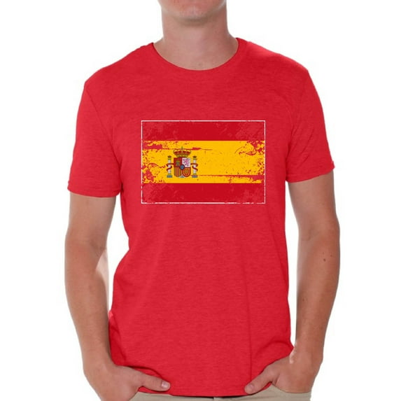 Awkward Styles Spain Flag Shirt for Men Spanish Soccer 2018 Tshirt Gifts from Spain Flag of Spain Spanish Men Spain Shirts for Men Spain 2018 Tshirt Spanish Gifts for Him Spanish Flag Tshirt