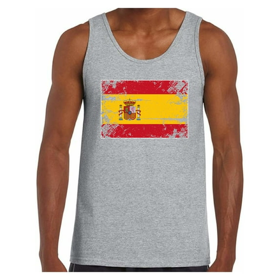 Awkward Styles Spain Flag Tank Top for Men Spanish Tanks Spanish Men Gifts from Spain Flag of Spain Spain Muscle Shirt Spanish Tshirt for Men Spanish Flag Gift Spain Tank Top Spain Soccer Tank