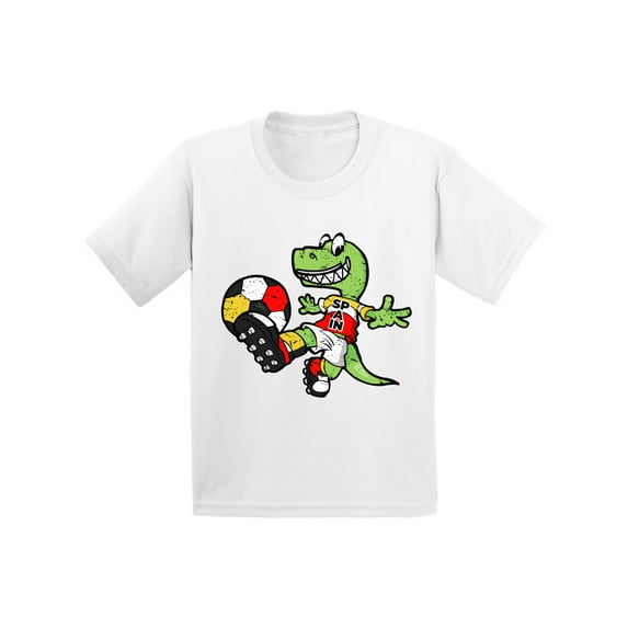 Awkward Styles Spain Football Toddler Shirt Dinosaur Shirt for Kids Soccer Gifts