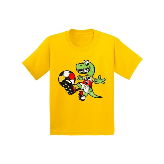Awkward Styles Spain Football Youth Shirt Dinosaur Shirt for Kids Spanish Soccer