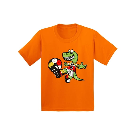 Awkward Styles Spain Football Youth Shirt Dinosaur Shirt for Kids Spanish Soccer
