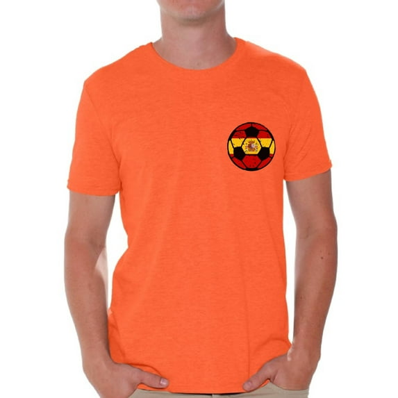 Awkward Styles Spain Soccer Shirt for Men Spanish Gifts Spain Shirts for Men Spain 2018 Soccer Tshirt Gifts from Spain Spain Soccer Ball Shirt Spain Flag T-Shirt for Men Spanish Soccer Ball Shirt