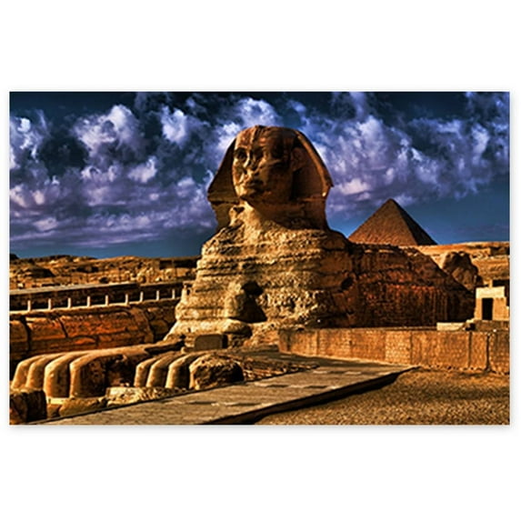 Awkward Styles Sphinx Egypt Poster Photo Art Colorful Artwork Printed Art Picture Giza Poster Wall Art Egyptian Decor for Home Egyptian Landscape Unframed Poster Pyramids Souvenirs Dining Room Decor