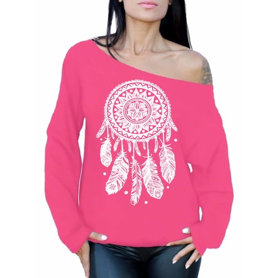 Awkward Styles Spiritual Dreamcatcher Sweatshirt Vacay Off Shoulder Tops for Women