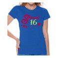 thumbnail image 1 of Awkward Styles Squad 16 T-Shirt for Ladies Squad Sixteen Shirts for Girls Birthday Girl Shirt Birthday Gifts for Teens I am 16 Tshirt for Her Sweet 16 Party Clothing Pink Prints Teen Party, 1 of 4