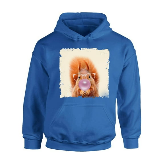 Awkward Styles Squirrel Blow Gum Animal Themed Clothes Squirrel with Gum Hoodie Animal Hoodie for Woman Funny Animal Gifts Squirrel Clothing Cute Animals Best Unisex Gifts Cute Hoodie Crewneck