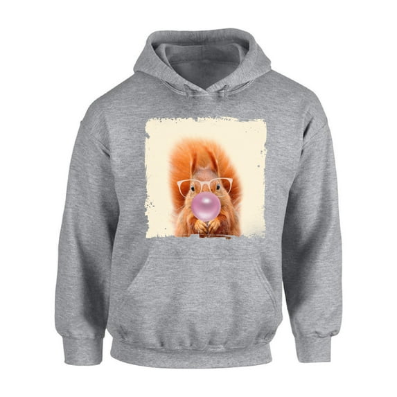 Awkward Styles Squirrel Blow Gum Animal Themed Clothes Squirrel with Gum Hoodie Animal Hoodie for Woman Funny Animal Gifts Squirrel Clothing Cute Animals Best Unisex Gifts Cute Hoodie Crewneck