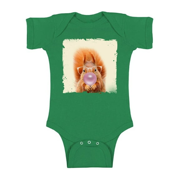 Awkward Styles Squirrel Bodysuit Squirrel Chewing Gum Baby Bodysuit Short Sleeve Cute Squirrel Clothing Pink Mood Baby Boy Clothing Baby Girl Clothing Squirrel One Piece Gifts for Baby Cute Bodysuit