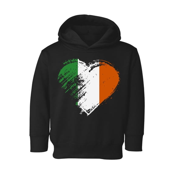 Awkward Styles St Paddys Day Toddler Hoodie Irish Flag Heart Hooded Sweatshirt for Boys Girls Proud Irish