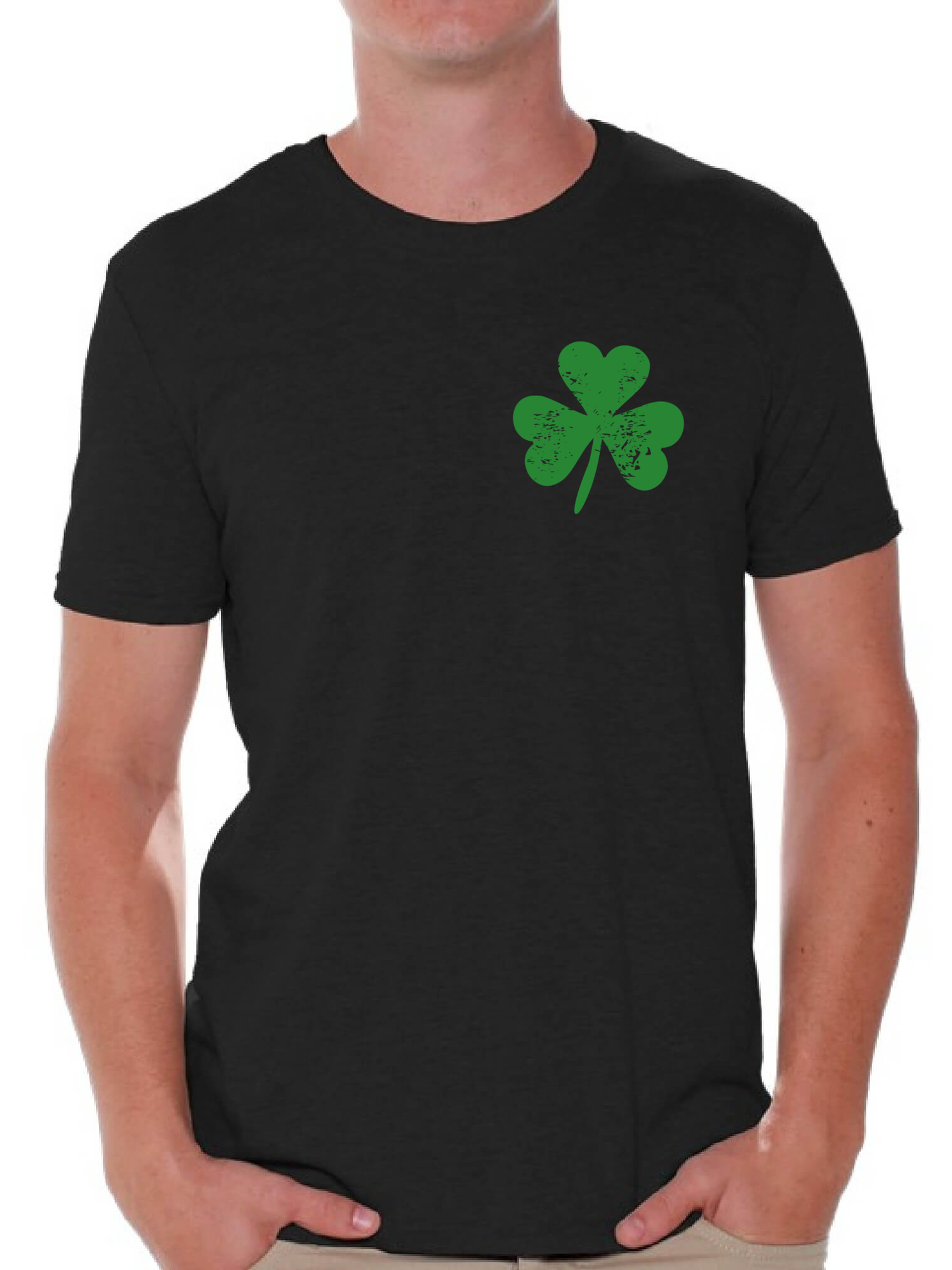 Awkward Styles St Patrick Shirts Irish Clover Pocket Shirt St. Patricks Day T Shirt for Men Lucky Shamrock Shirt Irish Gifts for Him Irish Pride Shirt St Paddy's Day Pocket Shamrock Distressed Shirt - image 1 of 6