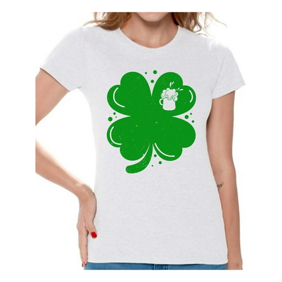 Awkward Styles St Patrick's Unisex Shirts T-shirts Adult Short Sleeve Men Women Tee Irish Clover Premium Jersey Tshirt S M L XL 2XL 3XL Shamrock Tee 100% Cotton Undershirts