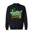 thumbnail image 1 of Awkward Styles St. Patty Day Crewneck Top Luckiest Father Ever Sweatshirts Irish Gifts, 1 of 5