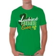 thumbnail image 1 of Awkward Styles St. Patty Day T-Shirt Luckiest Father Ever T Shirts for Men Irish Gifts, 1 of 4