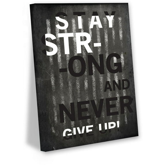 Awkward Styles Stay Strong and Never Give Up Decor Inspirational Quotes Blackboard Wall Art Motivational Gifts Artwork for the Office Modern Wall Art Motivational Canvas Print Dorm Room Decor