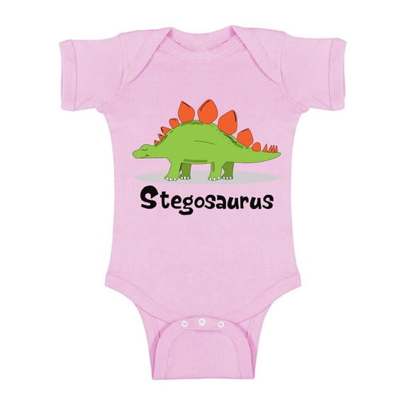 Awkward Styles Stegosaurus Dinosaur Baby Bodysuit Short Sleeve Dinosaur One Piece Top for Baby Short Sleeve Dinosaur Bodysuit Dinosaur Gifts for Baby Boys and Baby Girls Spirit Animal Bodysuit