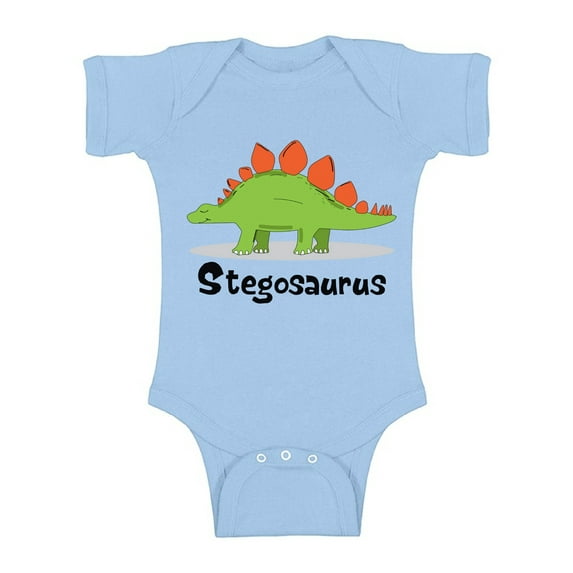 Awkward Styles Stegosaurus Dinosaur Baby Bodysuit Short Sleeve Dinosaur One Piece Top for Baby Short Sleeve Dinosaur Bodysuit Dinosaur Gifts for Baby Boys and Baby Girls Spirit Animal Bodysuit