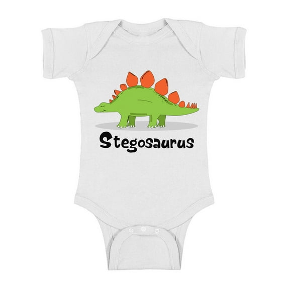 Awkward Styles Stegosaurus Dinosaur Baby Bodysuit Short Sleeve Dinosaur One Piece Top for Baby Short Sleeve Dinosaur Bodysuit Dinosaur Gifts for Baby Boys and Baby Girls Spirit Animal Bodysuit