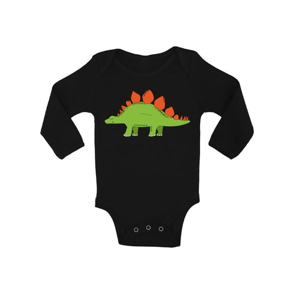 Awkward Styles Stegosaurus Romper Baby Bodysuit Long Sleeve Dinosaur One Piece Top for Newborn Baby Dinosaur Gifts for Babies Cute Dinosaur Clothes for Baby Girl Animal Bodysuit for Baby Boy