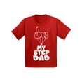 thumbnail image 1 of Awkward Styles Step Father T Shirt Gifts for Kids I Love my Step Dad Kids Shirt I Love my Dad Shirt Best Father Ever T Shirt Cute Shirt for Girls Boys T Shirt Kids Clothing Step Parents Gifts, 1 of 4
