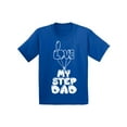thumbnail image 1 of Awkward Styles Step Father T Shirt Gifts for Kids I Love my Step Dad Kids Shirt I Love my Dad Shirt Best Father Ever T Shirt Cute Shirt for Girls Boys T Shirt Kids Clothing Step Parents Gifts, 1 of 4