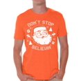 thumbnail image 1 of Awkward Styles Don't Stop Believin' Christmas Shirt Ugly Christmas T-shirt Xmas Santa Claus Christmas tshirts for Men Christmas Funny Tacky Party Holiday Shirt Don't Stop Believin' Santa Holiday Top, 1 of 4