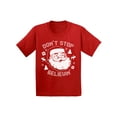 thumbnail image 1 of Awkward Styles Don't Stop Believin' Christmas Shirts for Kids Santa Claus Funny Kid's Christmas Holiday Shirt Christmas Gifts for Kids Don't Stop Believin' Santa Youth Xmas Tee Santa Reindeer Shirt, 1 of 4