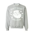 thumbnail image 1 of Awkward Styles Don't Stop Believin' Christmas Sweatshirt Holiday Sweater Santa Claus Xmas Holiday Sweatshirt Christmas Sweater Xmas Gifts Christmas Sweatshirt for Men for Women, 1 of 5