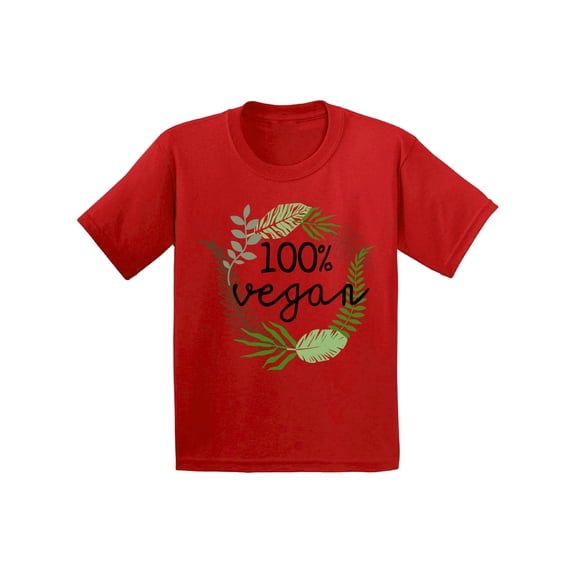 Awkward Styles Stylish Foliage T-Shirts for Youth Vegetarian Kids T Shirts Clothes for Kids Original Children's Shirts Vegan Kids Fashion Vegetarian Gifts Vegan Friendly Clothing Hey Vegetarians