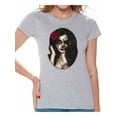 thumbnail image 1 of Awkward Styles Sugar Girl T-shirt Tops skull shirts womens mens skull shirts day of dead costume t shirt dia de Los Muertos costume t shirt candy skull sugar skull costume t shirt skull for women, 1 of 4