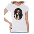 thumbnail image 1 of Awkward Styles Sugar Girl T-shirt Tops skull shirts womens mens skull shirts day of dead costume t shirt dia de Los Muertos costume t shirt candy skull sugar skull costume t shirt skull for women, 1 of 4