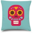 thumbnail image 1 of Awkward Styles Sugar Skull Decorative Pillow Covers Mexican Pink Throw Cushion Case, 1 of 2
