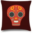 thumbnail image 1 of Awkward Styles Sugar Skull Decorative Pillow Covers Mexican Red Throw Cushion Case, 1 of 2