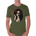 thumbnail image 1 of Awkward Styles Sugar Skull Girl T-shirt Tops skull shirts mens skull shirts day of the dead costume t shirt dia de Los Muertos costume t shirt candy skull sugar skull costume t shirt skull for men, 1 of 4
