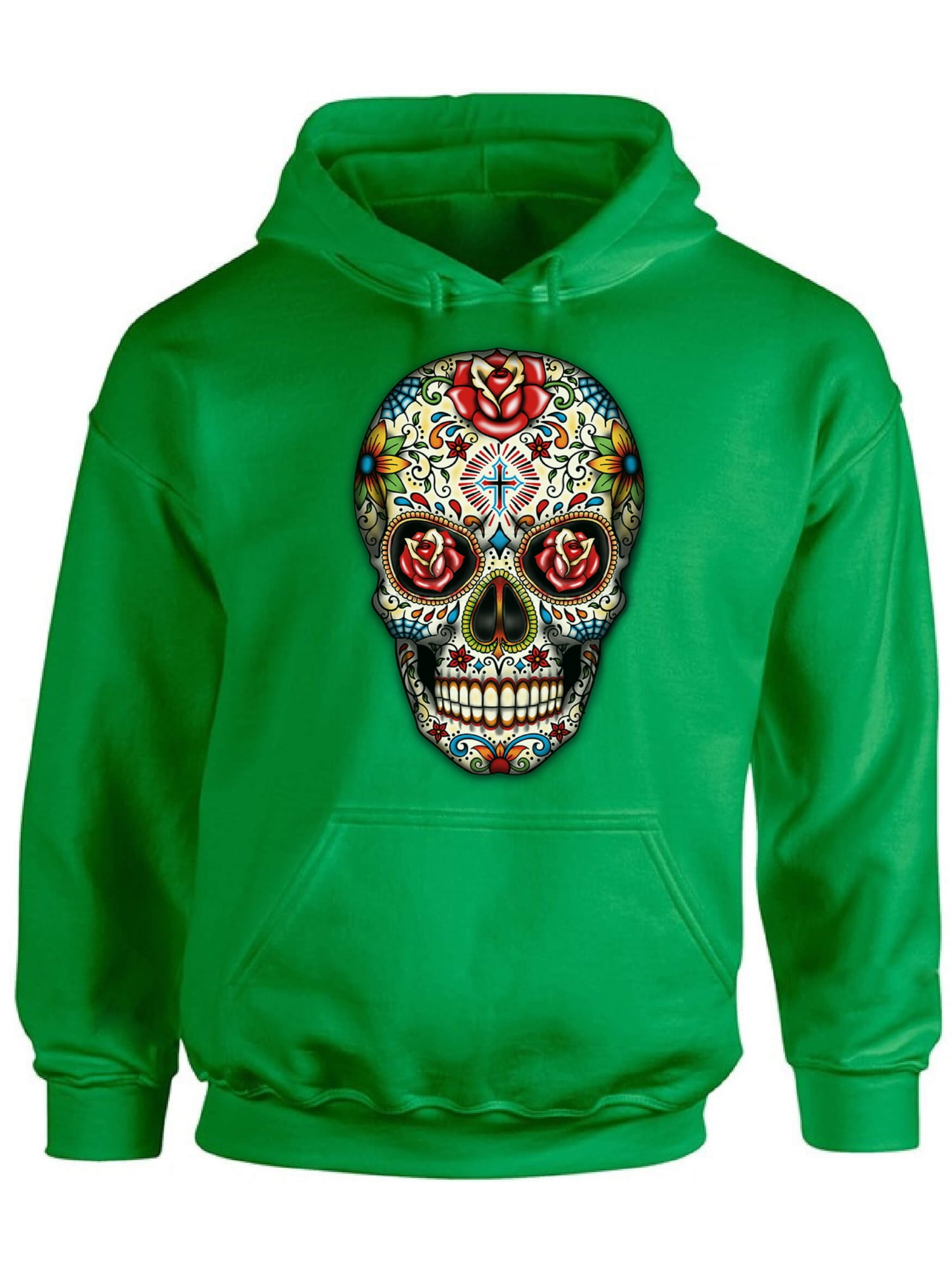 Sugar Skull Mexican Floral Men's Sweatshirt