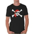thumbnail image 1 of Awkward Styles Sugar Skull Shirts for Men Jolly Roger Skull and Crossbones Men's Tee Shirt Tops Day of Dead Tshirts Pirate Flag Shirts Skull T-shirts Dia de Los Muertos T Shirts for Men, 1 of 4