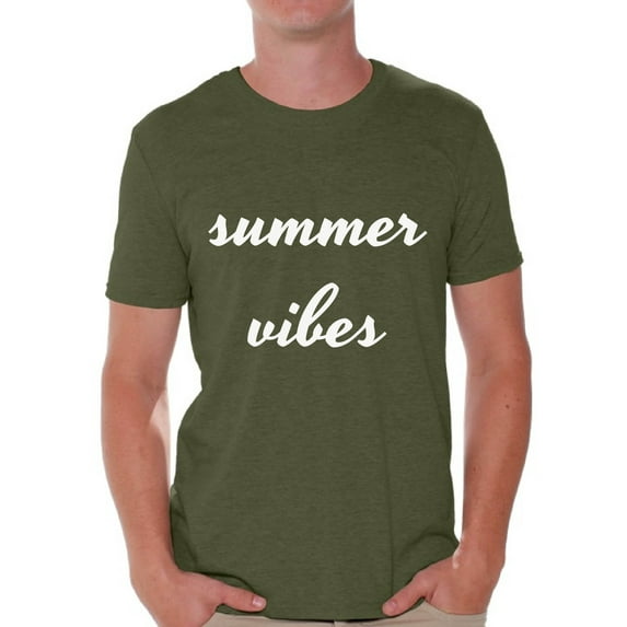 Awkward Styles Summer Vibes Shirt Men's Summer Vacation Tshirt Vacay Mode T-Shirt Beach Party Outfit Funny Summer Gifts for Him Vacation Shirts for Men On Vacation T-Shirt Beach Men's Tshirt