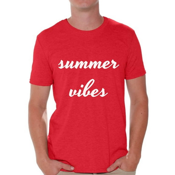 Awkward Styles Summer Vibes Shirt Men's Summer Vacation Tshirt Vacay Mode T-Shirt Beach Party Outfit Funny Summer Gifts for Him Vacation Shirts for Men On Vacation T-Shirt Beach Men's Tshirt