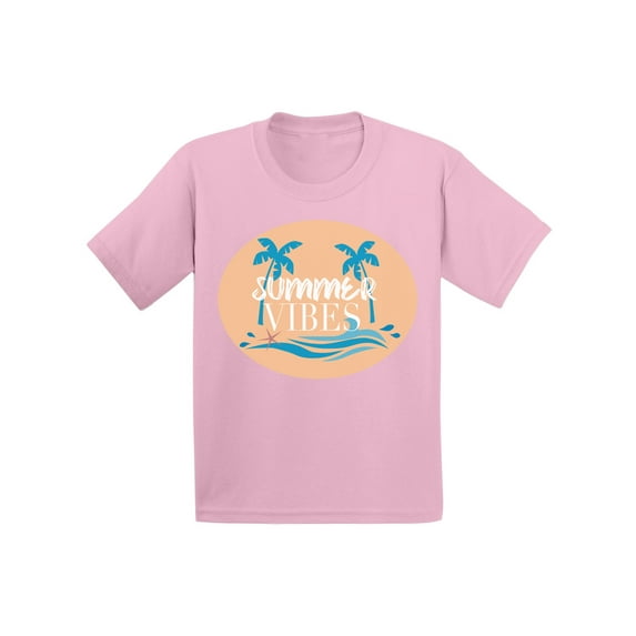 Awkward Styles Summer Vibes Toddler Shirt Summer Vibes T-Shirt for Children Beach Gifts for Little One Palms Clothing for Children Beach Shirt for Kids Summer T-Shirt for Boys Summer Vibes Shirts