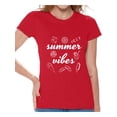 thumbnail image 1 of Awkward Styles Summer Vibes Tshirt for Women Vacation Shirts Summer Vacation T-Shirt Women's Vacay Shirt Summer Party Outfit Cute Gifts for Summer Vacay Mode Tshirt Beach Shirts for Women, 1 of 4