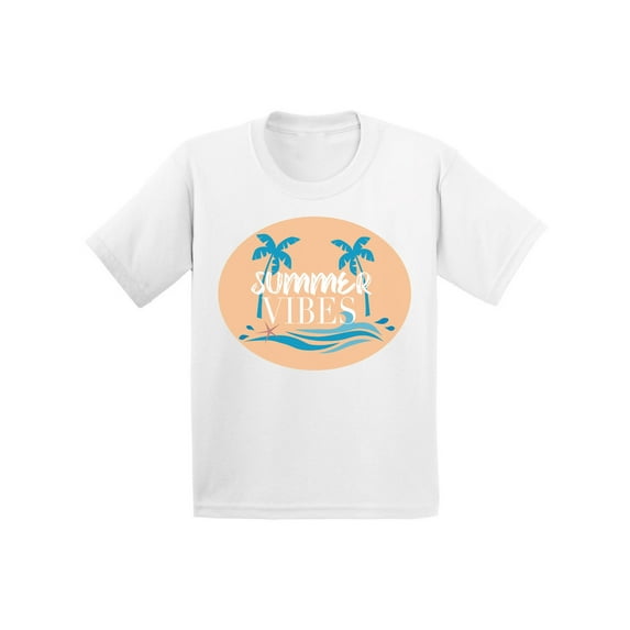Awkward Styles Summer Youth Shirt Summer Vibes Shirt for Kids Beach T Shirt for Boys Beach Shirts for Girls Palms T-Shirt for Children Summer Vibes Gifts for Little One Summer Clothing for Children