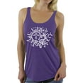 thumbnail image 1 of Awkward Styles Sun and Moon Racerback Tank Top for Ladies Women Fashion Collection Tracery Tshirt for Mom Indian Pattern T-Shirt for Her Gifts for Wife Sun and Moon Shirts Racerback T-Shirt, 1 of 4