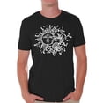thumbnail image 1 of Awkward Styles Sun and Moon T Shirt for Men Patterned Shirts for Men Men's Fashion Collection Tracery Tshirt for Dad Indian Pattern T-Shirt for Men Gifts for Husband Sun and Moon Shirts Sun T-Shirt, 1 of 4