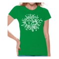thumbnail image 1 of Awkward Styles Sun and Moon T-Shirt for Women Patterned Shirts for Ladies Women Fashion Collection Tracery Tshirt for Mom Indian Pattern T-Shirt for Her Gifts for Wife Sun and Moon Shirts Sun T-Shirt, 1 of 4