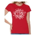 thumbnail image 1 of Awkward Styles Sun and Moon T-Shirt for Women Patterned Shirts for Ladies Women Fashion Collection Tracery Tshirt for Mom Indian Pattern T-Shirt for Her Gifts for Wife Sun and Moon Shirts Sun T-Shirt, 1 of 4