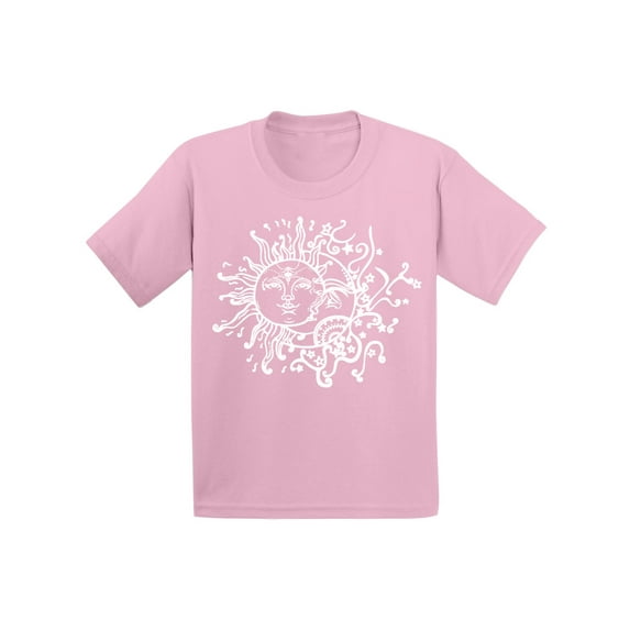 Awkward Styles Sun and Moon Toddler T Shirt Patterned Shirts for Kids Tracery Tshirt for Children Indian Pattern T-Shirt for Girls Gifts for Kids Sun Shirts for Boys Sun Unisex T-Shirt for Kids