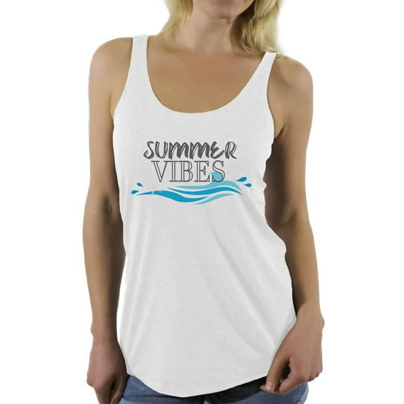 Awkward Styles Sunny Racerback Tank Top Shirt for Her Racerback Top for Ladies Summer Vibes Clothes for Women Beach Tanks Summer Tshirt Beach Gifts Summer Vibes Shirts Beach Clothing Collection