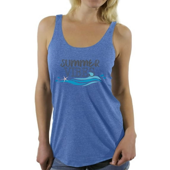 Awkward Styles Sunny Racerback Tank Top Shirt for Her Racerback Top for Ladies Summer Vibes Clothes for Women Beach Tanks Summer Tshirt Beach Gifts Summer Vibes Shirts Beach Clothing Collection