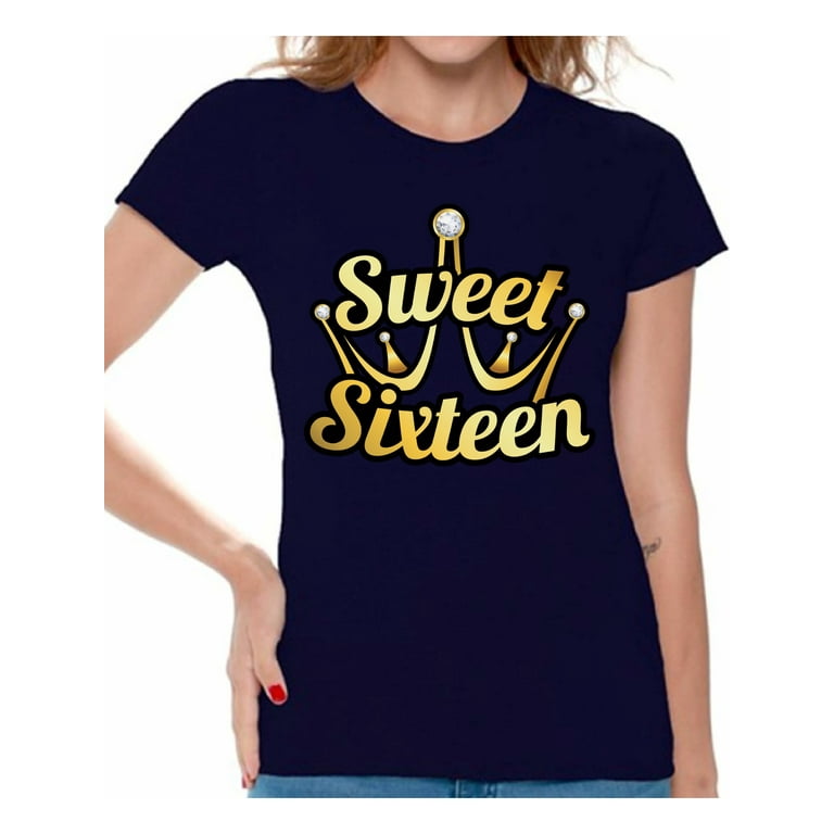 Womens Womens Sweet Sixteen T Shirt 16th Birthday Tee Womens Womens Sweet Sixteen T Shirt 16th Birthday Tee